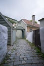 Back alley of Bergen, Norway